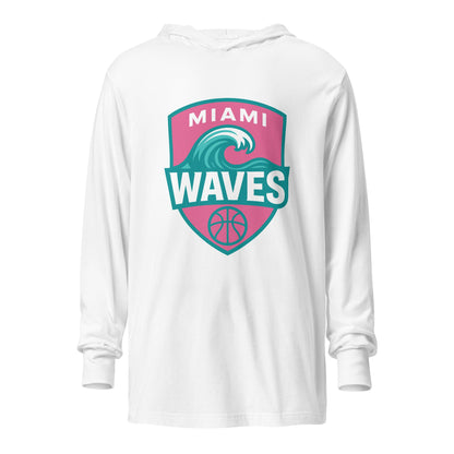 Performance | Hooded Long Sleeve T Shirt | Miami Waves | Shield Logo
