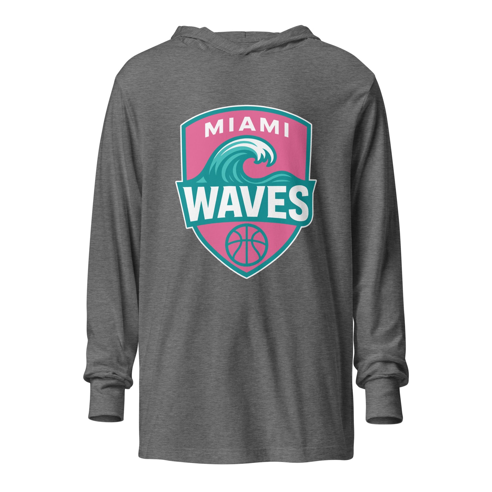 Performance | Hooded Long Sleeve T Shirt | Miami Waves | Shield Logo