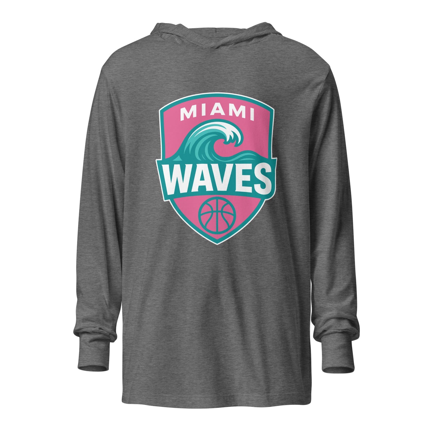 Performance | Hooded Long Sleeve T Shirt | Miami Waves | Shield Logo