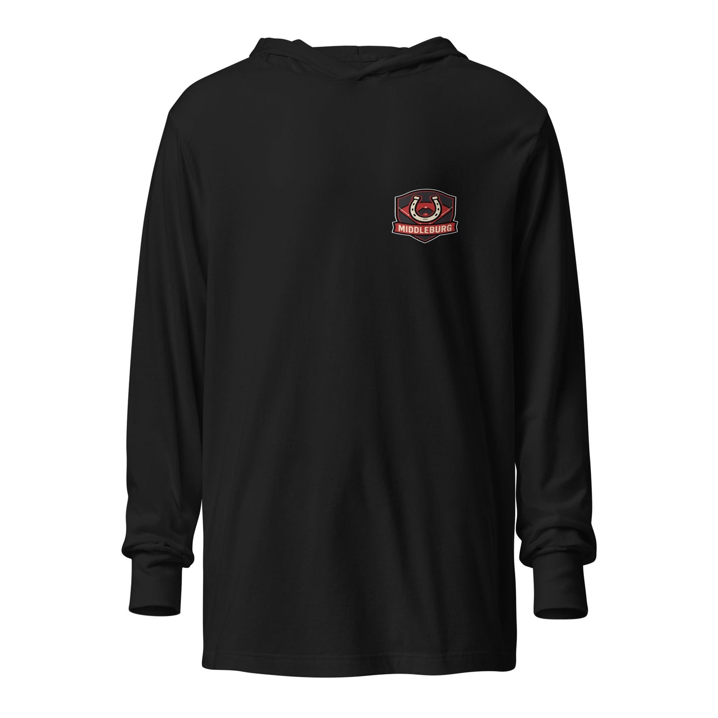 Performance | Hooded Long Sleeve T Shirt | Middleburg Association of Athletics | Horseshoe Logo