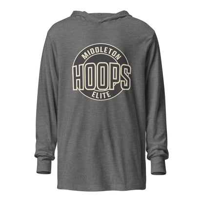 Performance | Hooded Long Sleeve T Shirt | Middleton Hoops Elite | Hoops Logo Logo