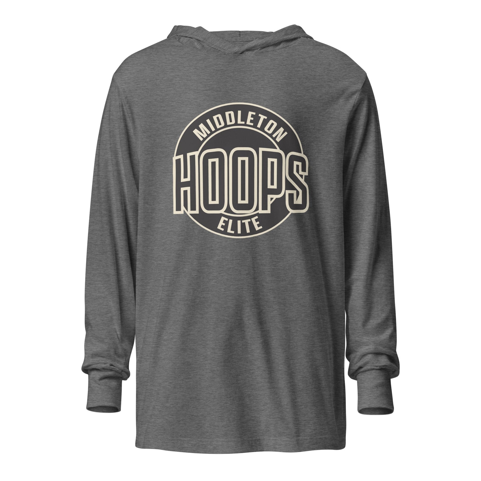 Performance | Hooded Long Sleeve T Shirt | Middleton Hoops Elite | Hoops Logo