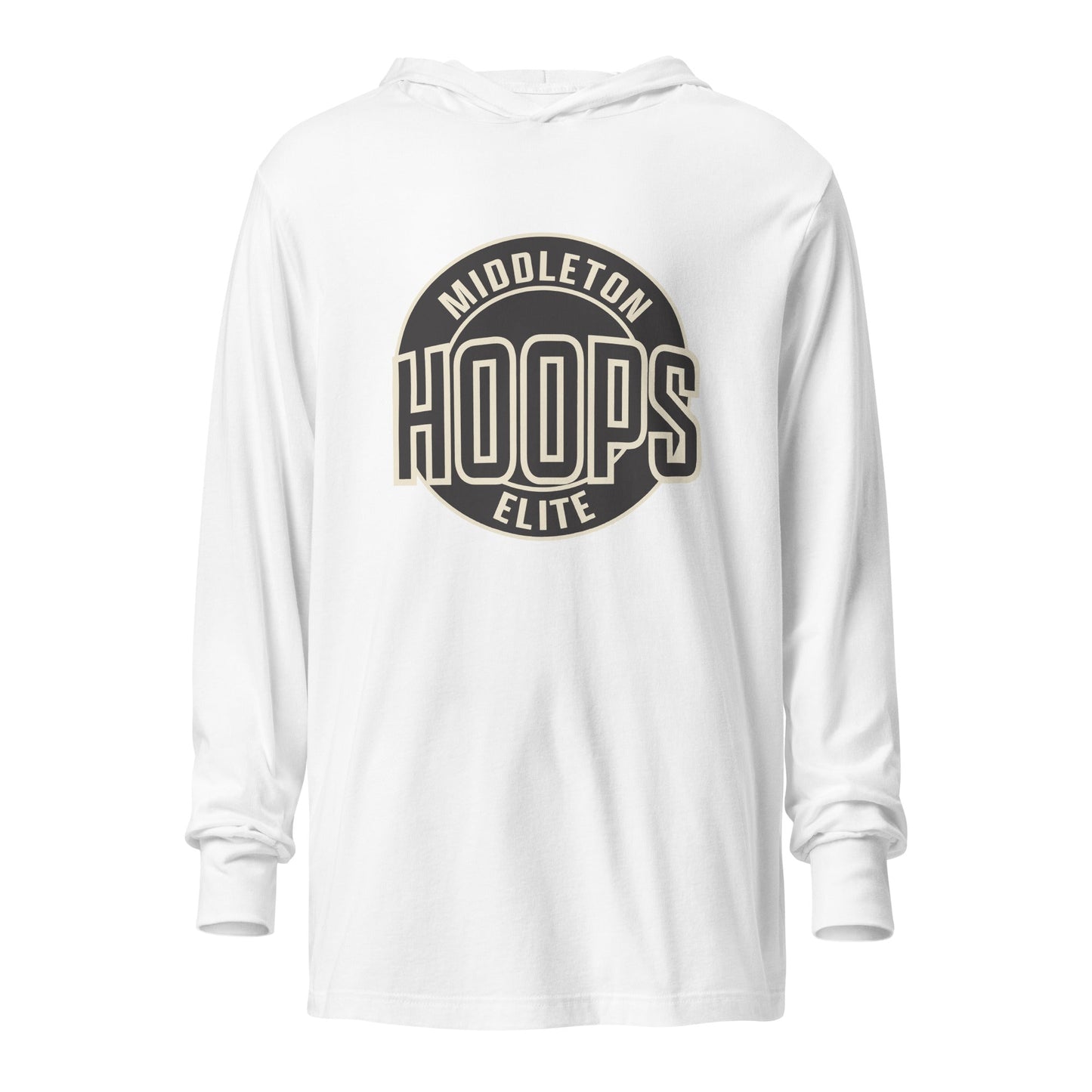 Performance | Hooded Long Sleeve T Shirt | Middleton Hoops Elite | Hoops Logo