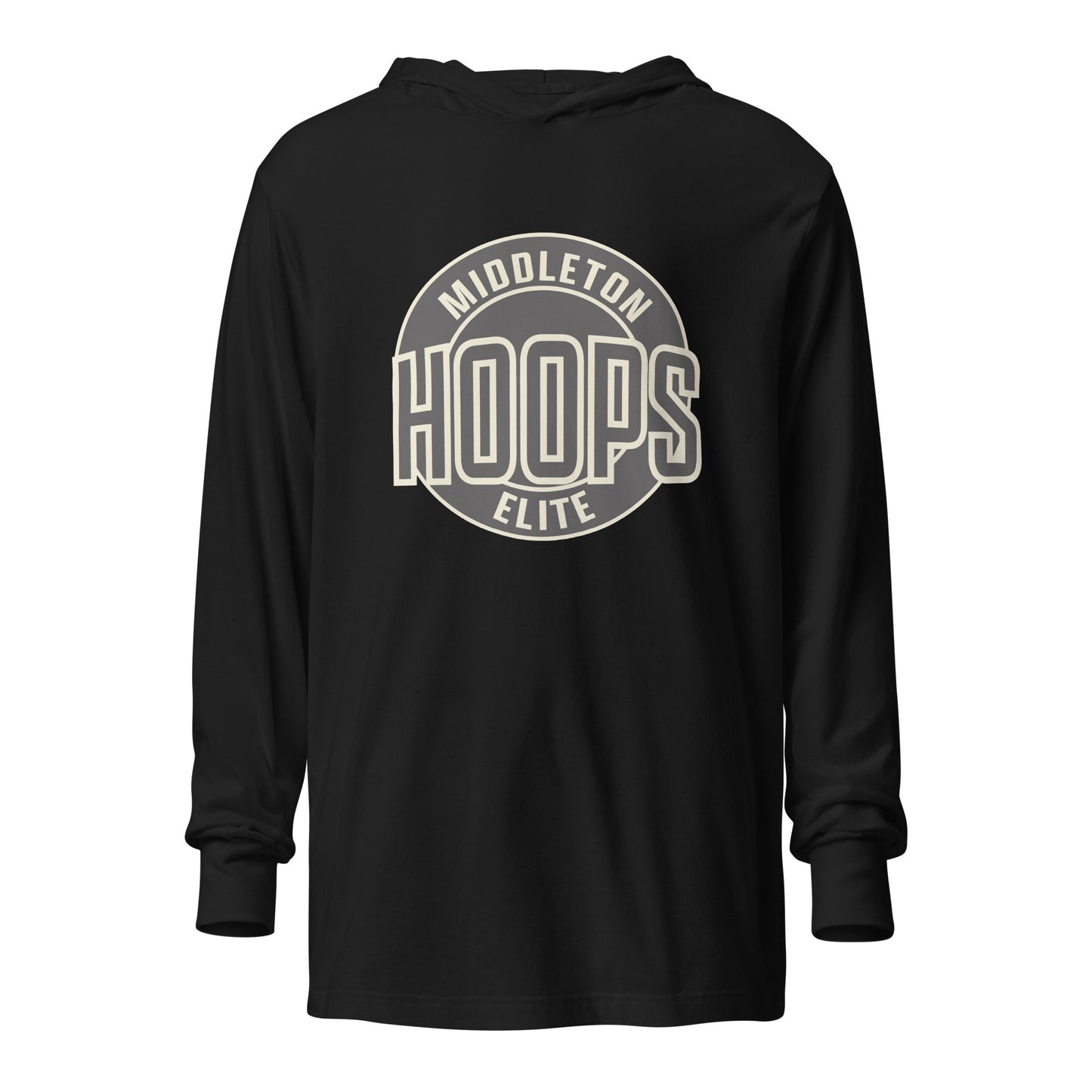 Performance | Hooded Long Sleeve T Shirt | Middleton Hoops Elite | Hoops Logo