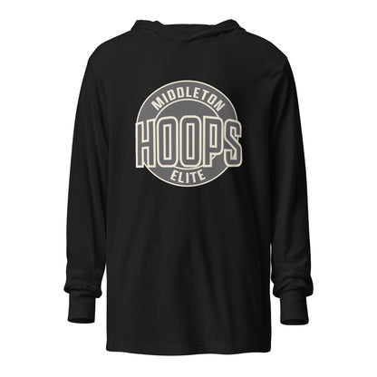Performance | Hooded Long Sleeve T Shirt | Middleton Hoops Elite | Hoops Logo