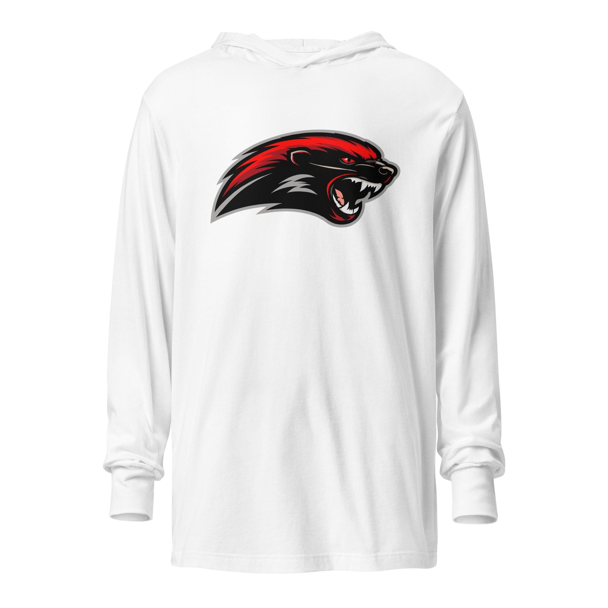 Performance | Hooded Long Sleeve T Shirt | Midwest Badgers | Emblem Logo