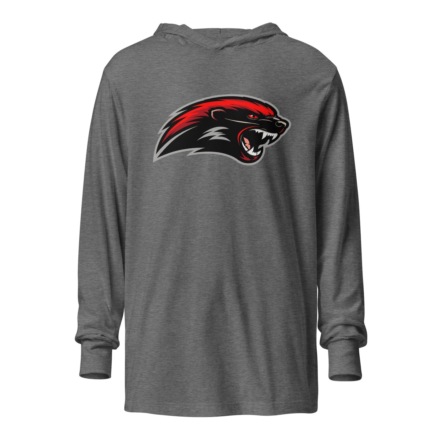 Performance | Hooded Long Sleeve T Shirt | Midwest Badgers | Emblem Logo