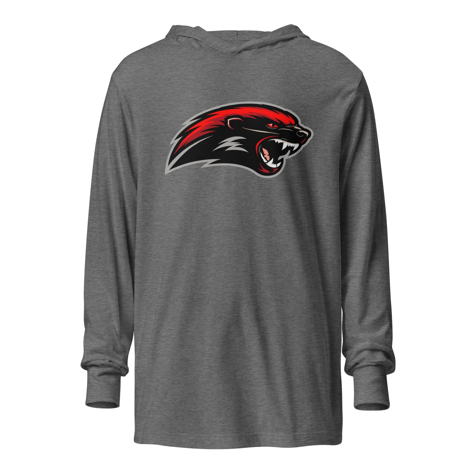 Performance | Hooded Long Sleeve T Shirt | Midwest Badgers | Emblem Logo
