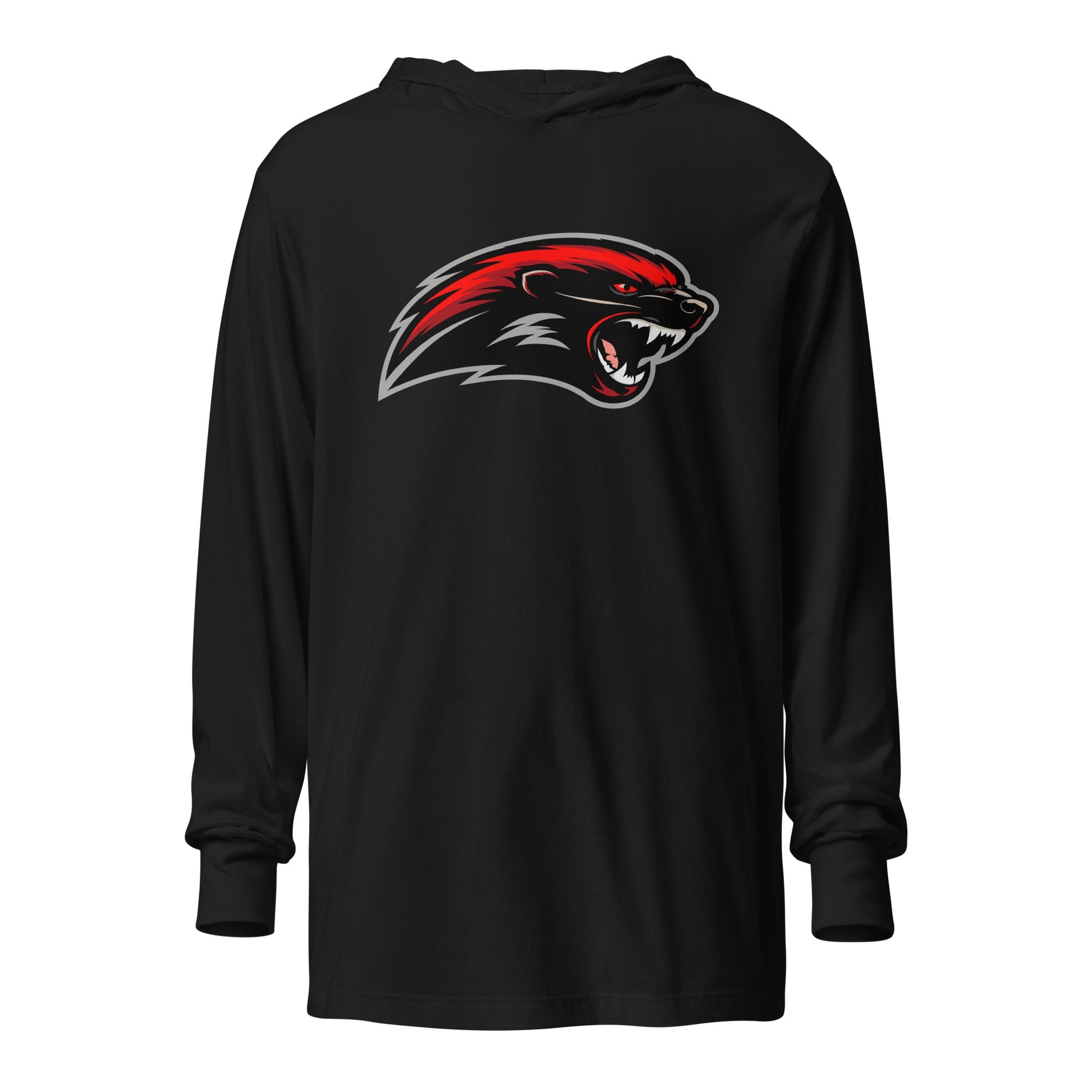 Performance | Hooded Long Sleeve T Shirt | Midwest Badgers | Emblem Logo