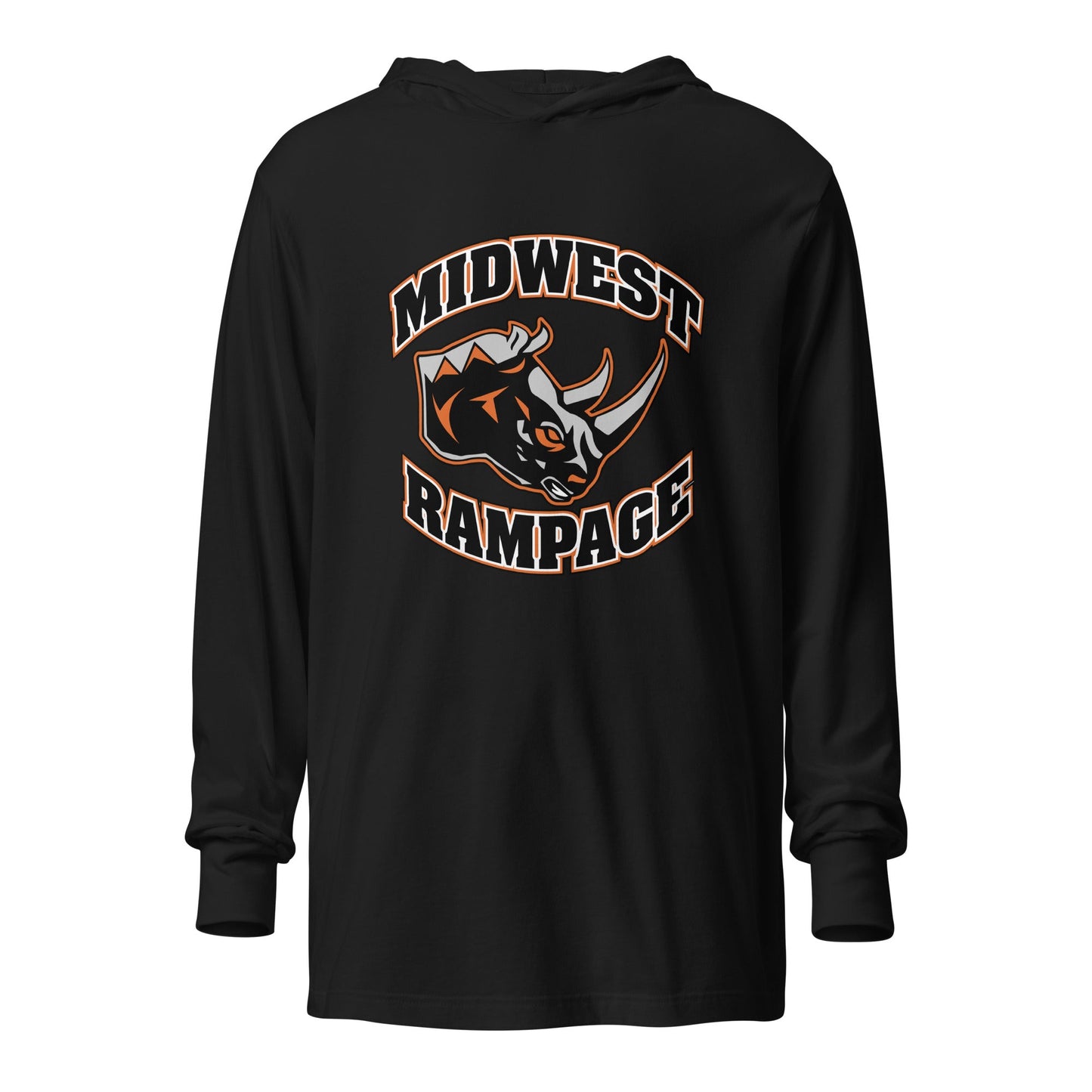 Performance | Hooded Long Sleeve T Shirt | Midwest Rampage | Crest Logo