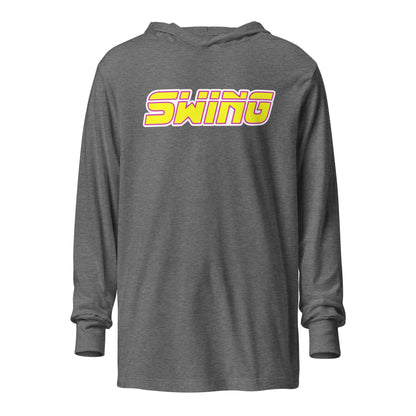 Performance | Hooded Long Sleeve T Shirt | Midwest Swing Softball | Mark Logo