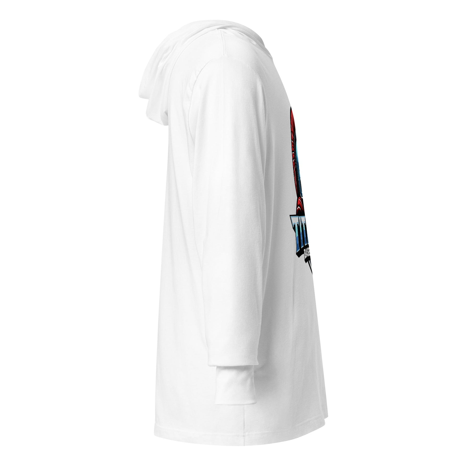 Performance | Hooded Long Sleeve T Shirt | Mighty Titans Baseball | Crest Logo