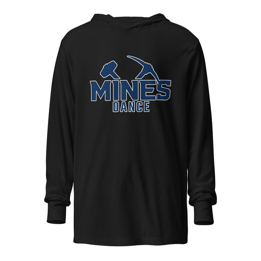 Performance | Hooded Long Sleeve T Shirt | Mines Dance Team | Vanguard Logo