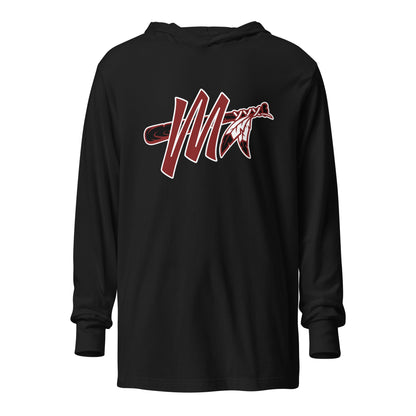 Performance | Hooded Long Sleeve T Shirt | Mohawks | M - Mark Logo