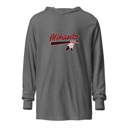 Performance | Hooded Long Sleeve T Shirt | Mohawks | Script Logo