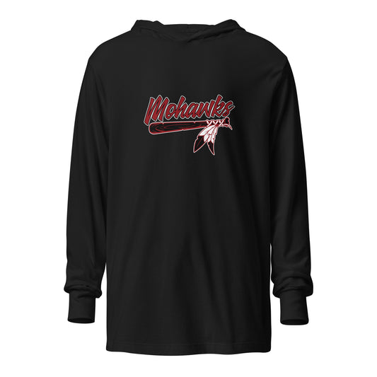 Performance | Hooded Long Sleeve T Shirt | Mohawks | Script Logo