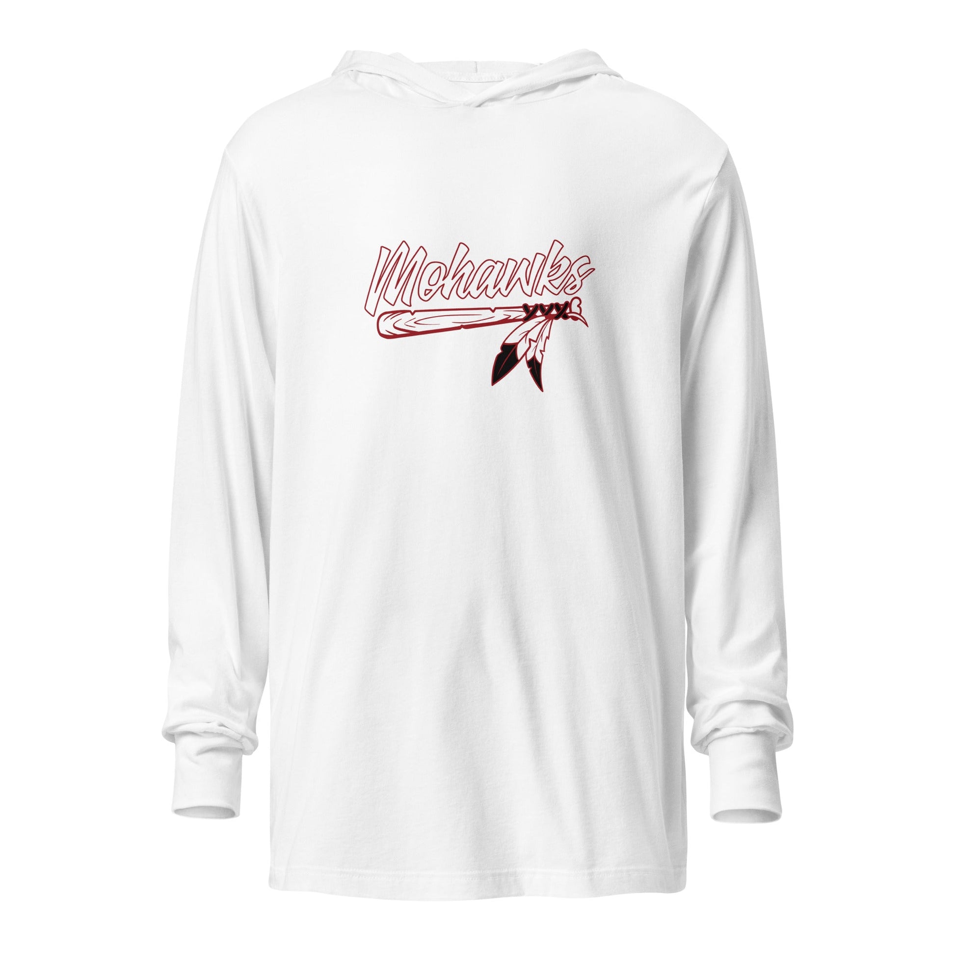 Performance | Hooded Long Sleeve T Shirt | Mohawks | Victory Feather Logo