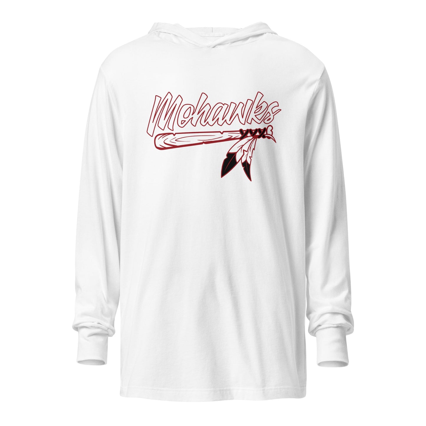 Performance | Hooded Long Sleeve T Shirt | Mohawks | Victory Feather Logo