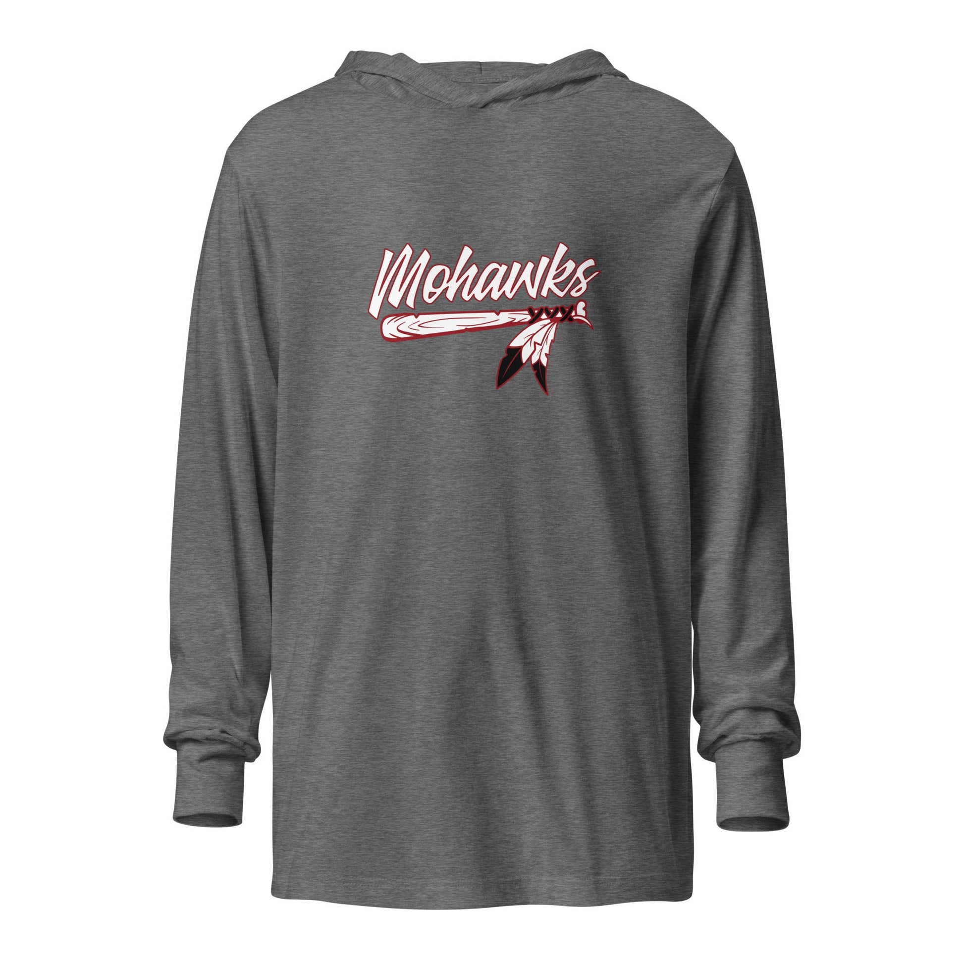 Performance | Hooded Long Sleeve T Shirt | Mohawks | Victory Feather Logo