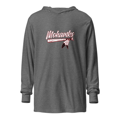 Performance | Hooded Long Sleeve T Shirt | Mohawks | Victory Feather Logo