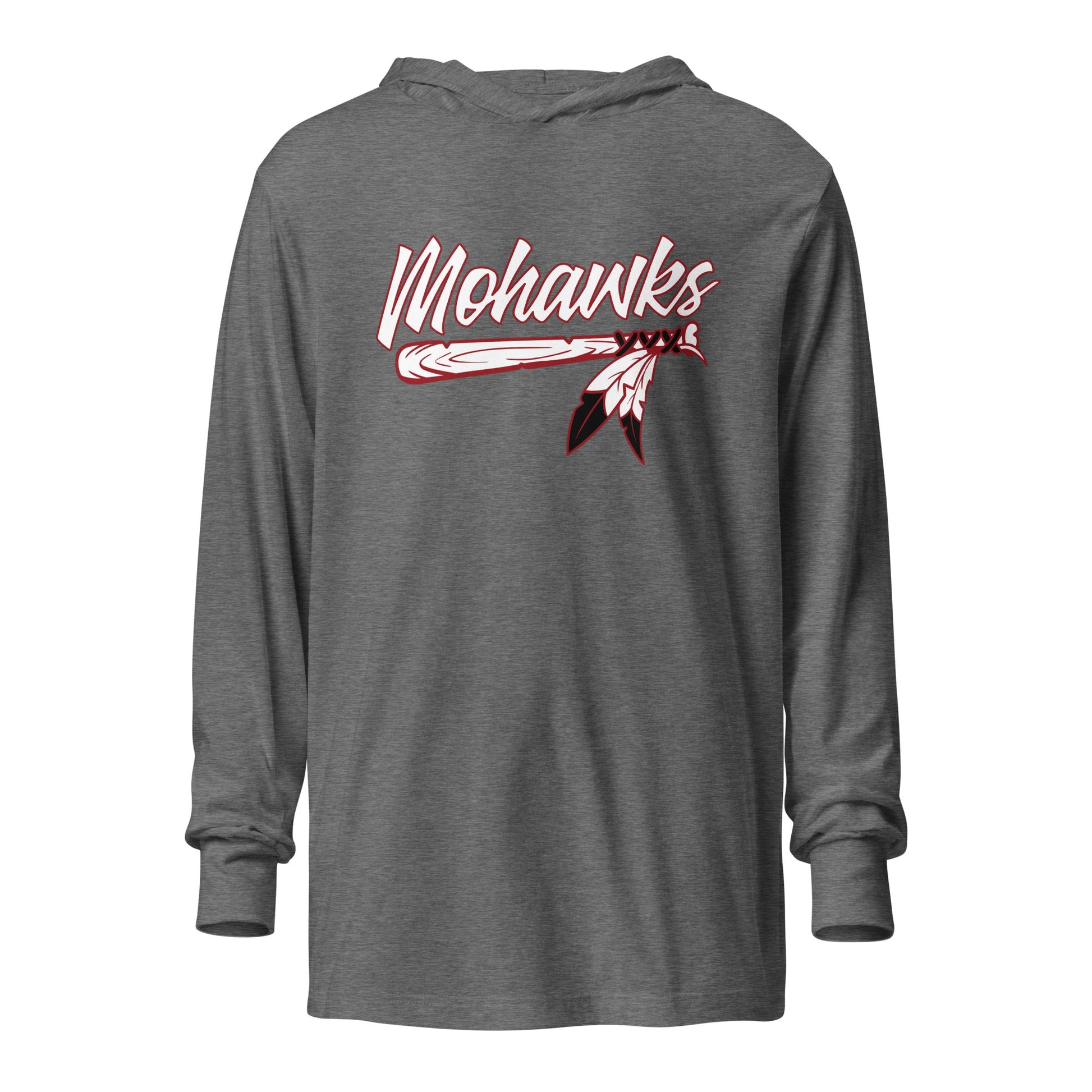 Performance | Hooded Long Sleeve T Shirt | Mohawks | Victory Feather Logo