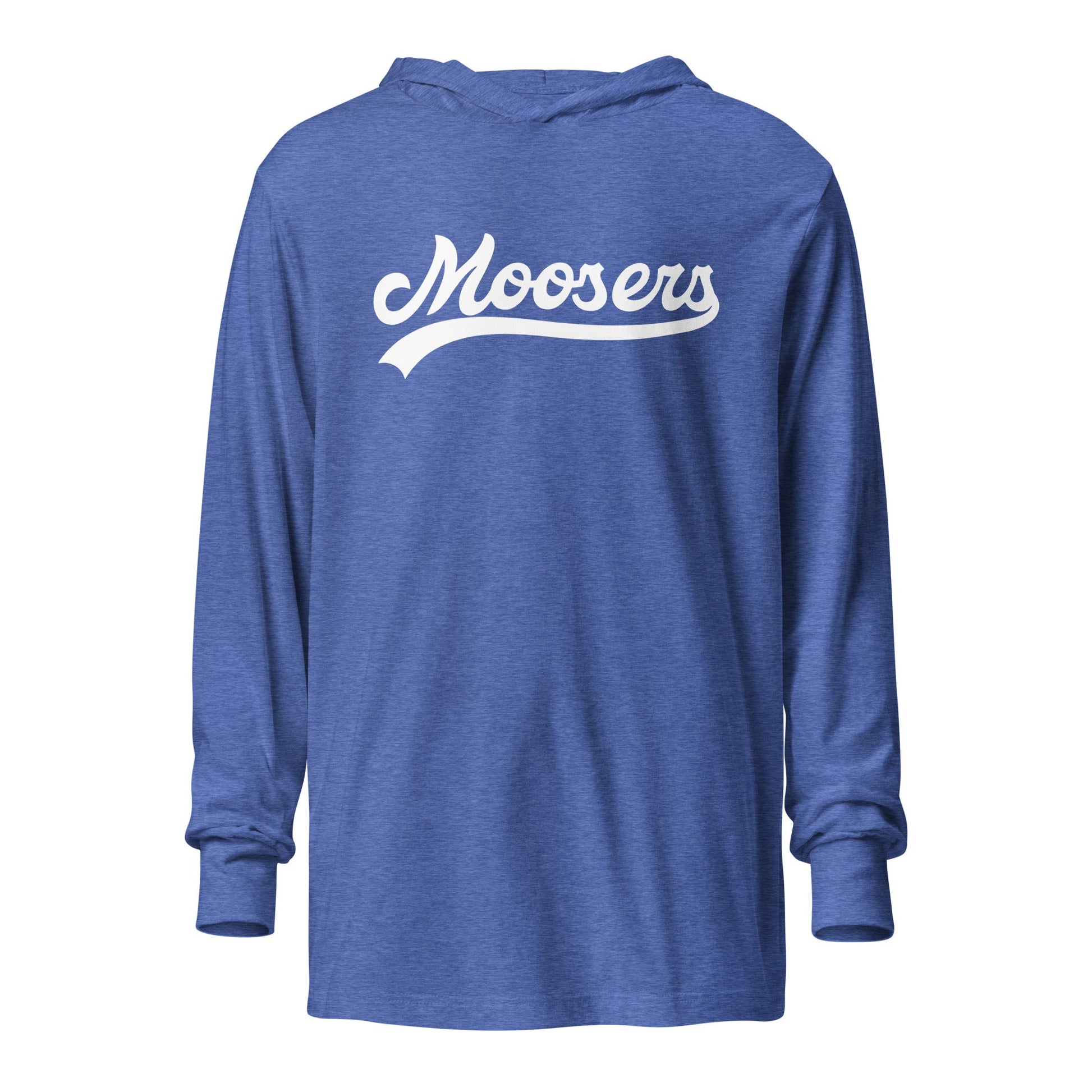 Performance | Hooded Long Sleeve T Shirt | Moosers | Athletic Script Logo