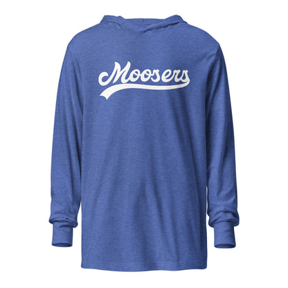 Performance | Hooded Long Sleeve T Shirt | Moosers | Athletic Script Logo