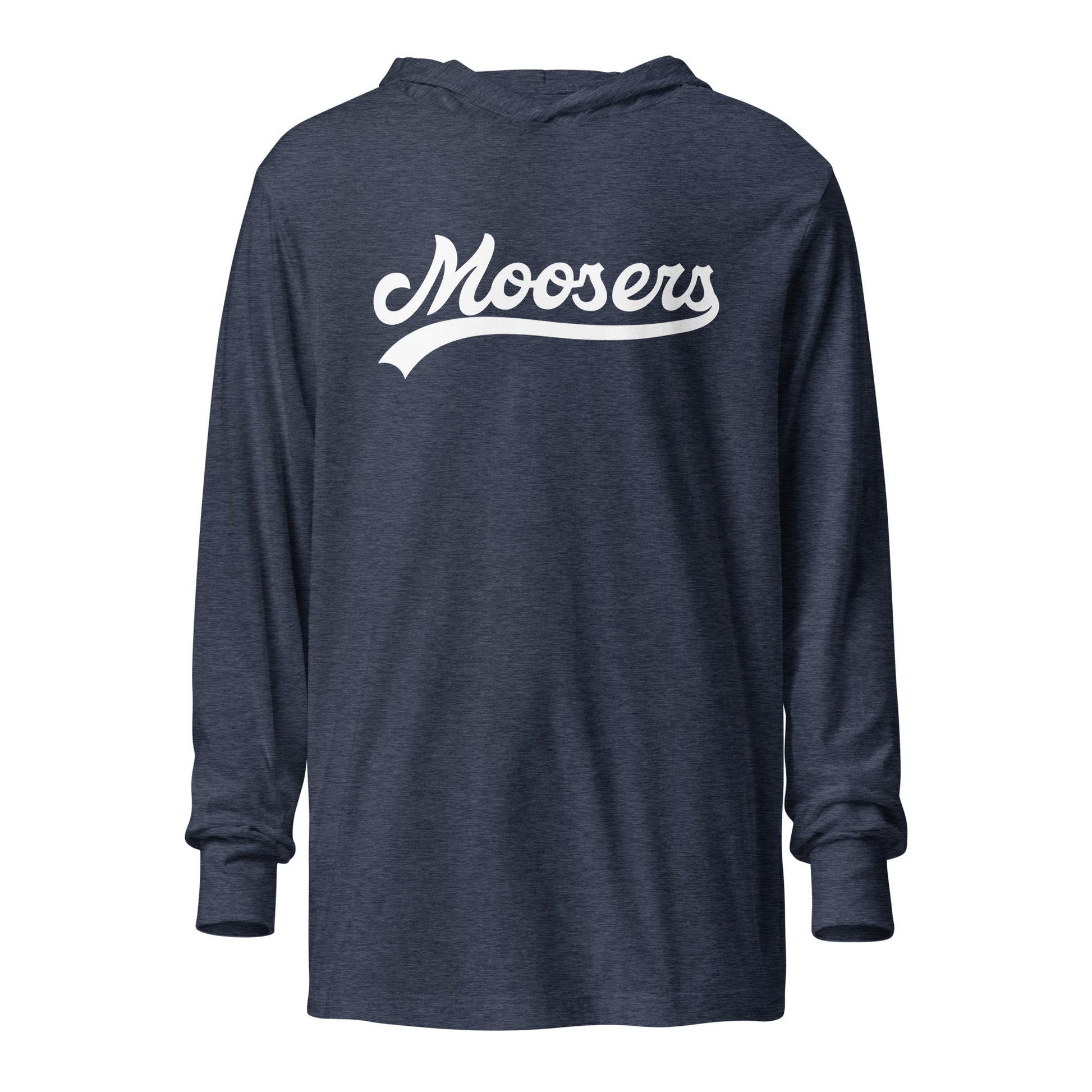 Performance | Hooded Long Sleeve T Shirt | Moosers | Athletic Script Logo