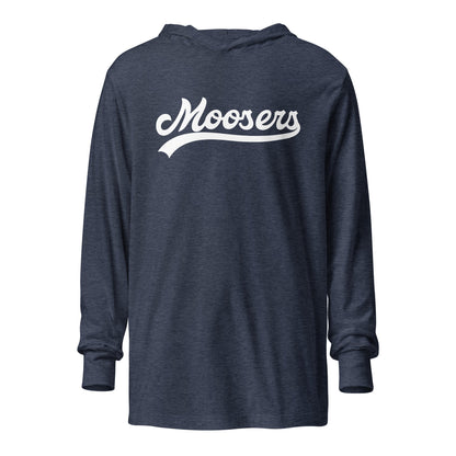 Performance | Hooded Long Sleeve T Shirt | Moosers | Athletic Script Logo