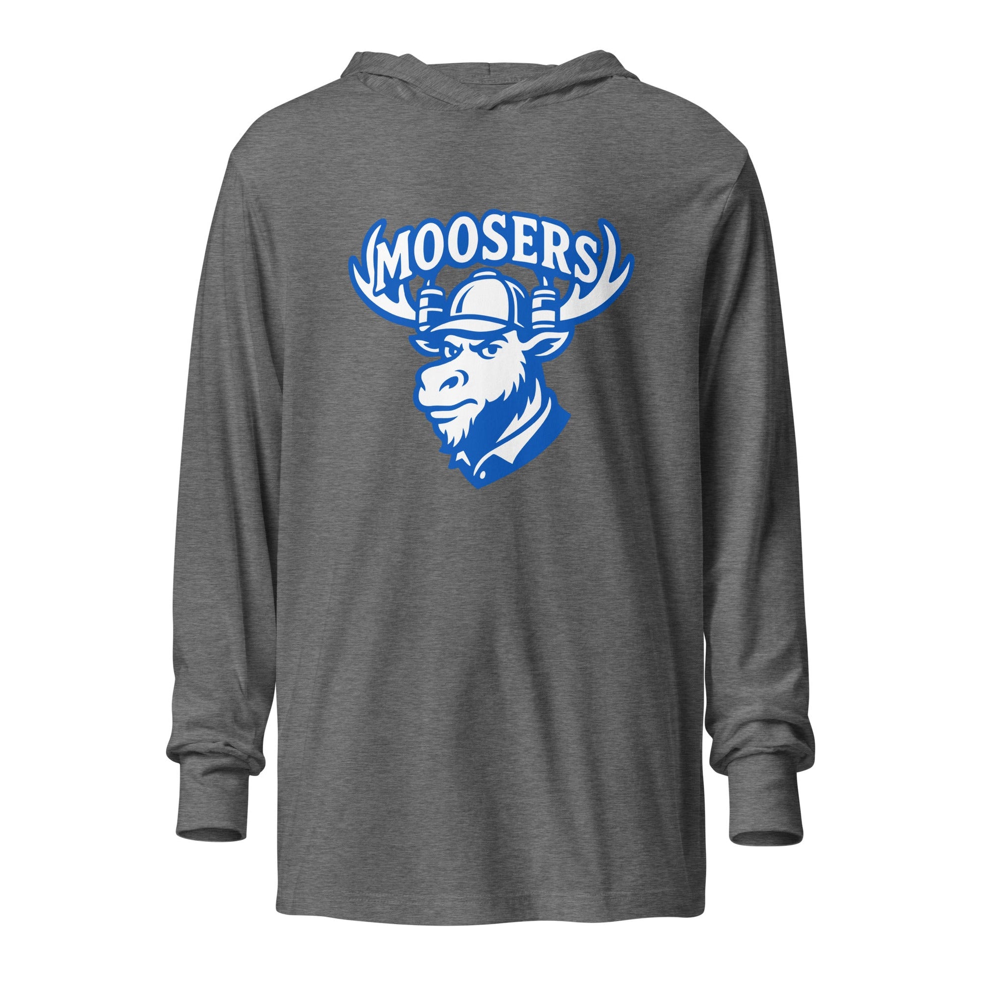 Performance | Hooded Long Sleeve T Shirt | Moosers | Mascot Logo