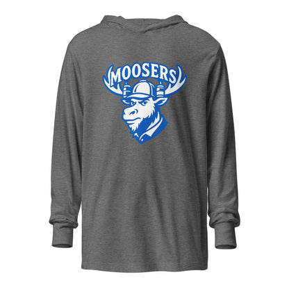 Performance | Hooded Long Sleeve T Shirt | Moosers | Mascot Logo