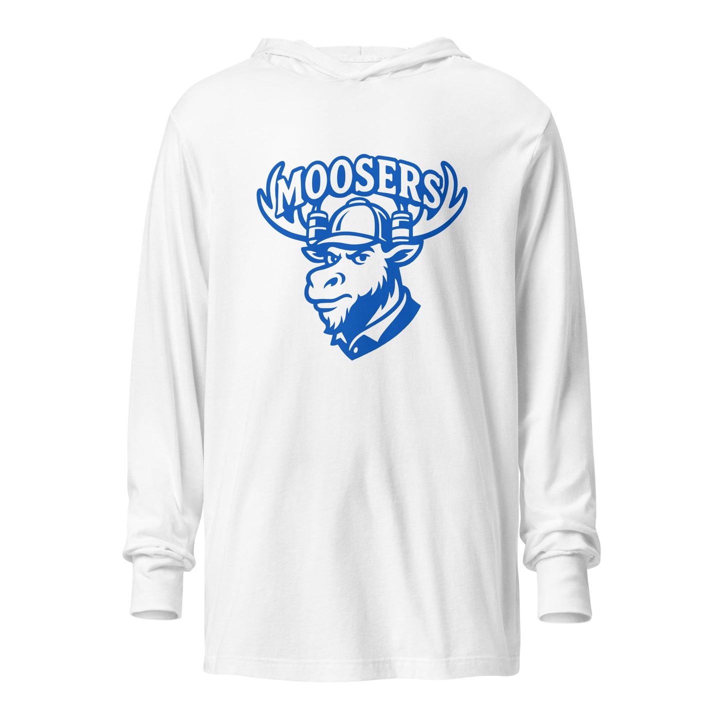 Performance | Hooded Long Sleeve T Shirt | Moosers | Mascot Logo