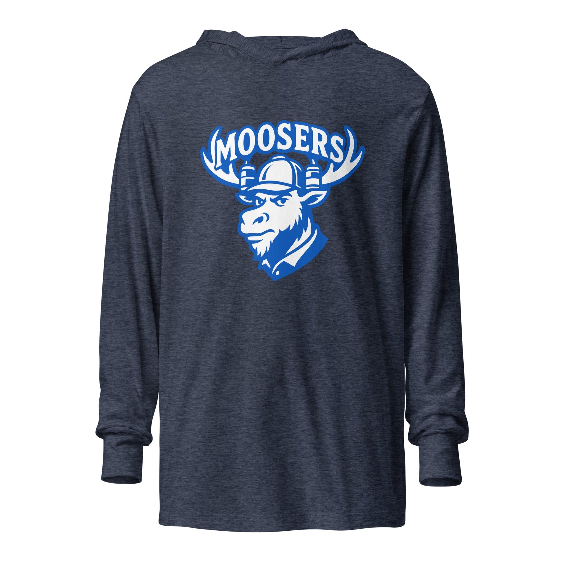 Performance | Hooded Long Sleeve T Shirt | Moosers | Mascot Logo