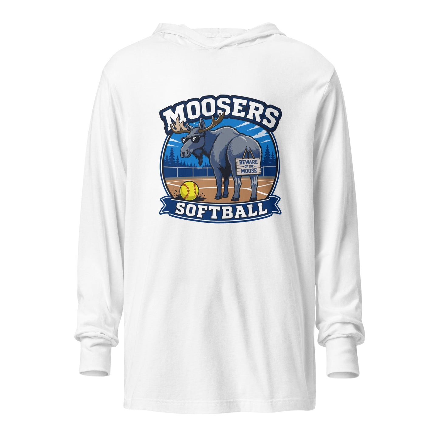 Performance | Hooded Long Sleeve T Shirt | Moosers | Moose Diamond Mark Logo