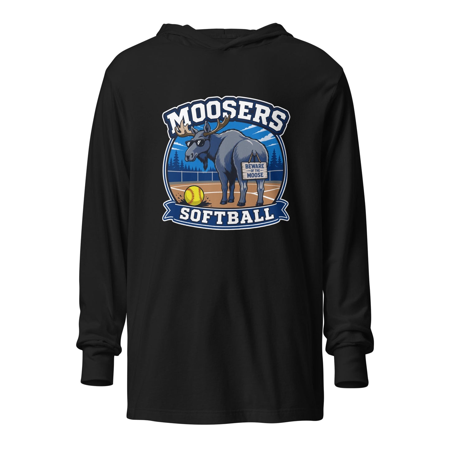 Performance | Hooded Long Sleeve T Shirt | Moosers | Moose Diamond Mark Logo
