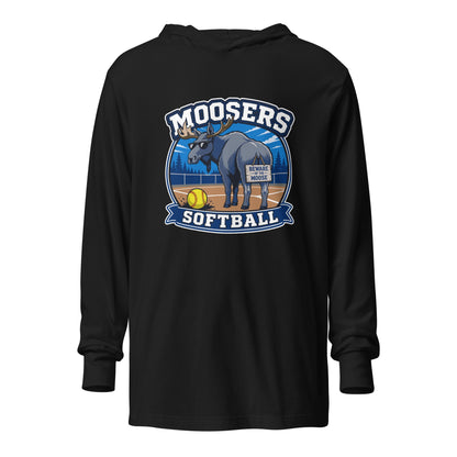 Performance | Hooded Long Sleeve T Shirt | Moosers | Moose Diamond Mark Logo