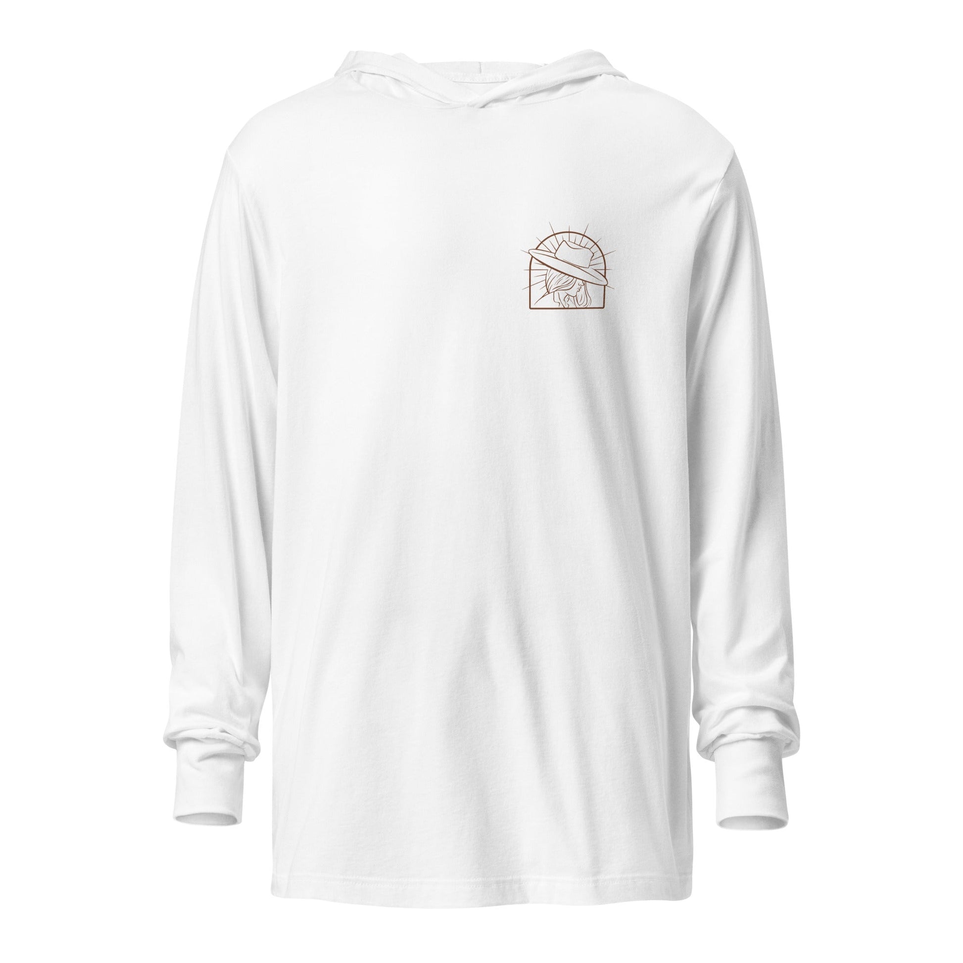 Performance | Hooded Long Sleeve T Shirt | Morningstar Equine | Burnt Logo Logo