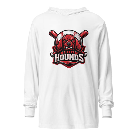 Performance | Hooded Long Sleeve T Shirt | Mountain House Bloodhounds | Blood Hounds Logo