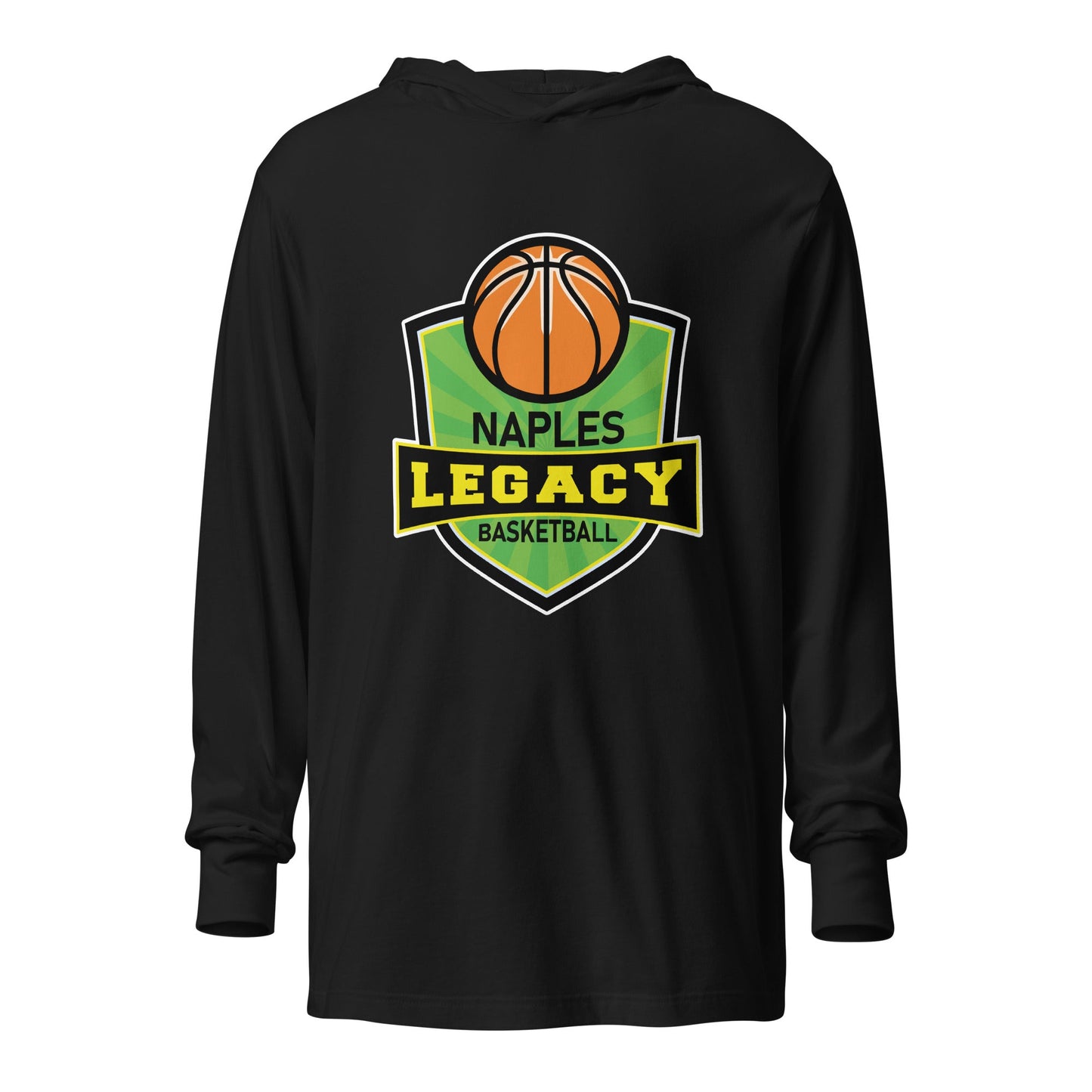 Performance | Hooded Long Sleeve T Shirt | Naples Legacy | Shield Logo