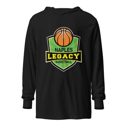 Performance | Hooded Long Sleeve T Shirt | Naples Legacy | Shield Logo