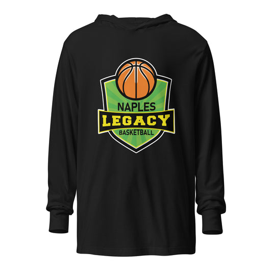 Performance | Hooded Long Sleeve T Shirt | Naples Legacy | Shield Logo