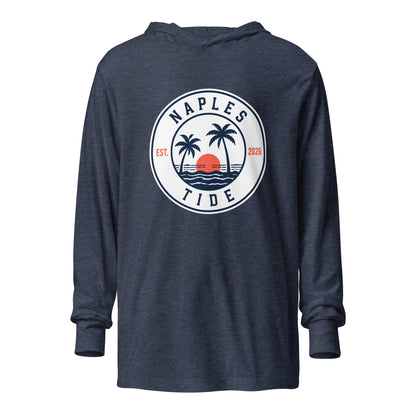Performance | Hooded Long Sleeve T Shirt | Naples Tide | Badge Logo
