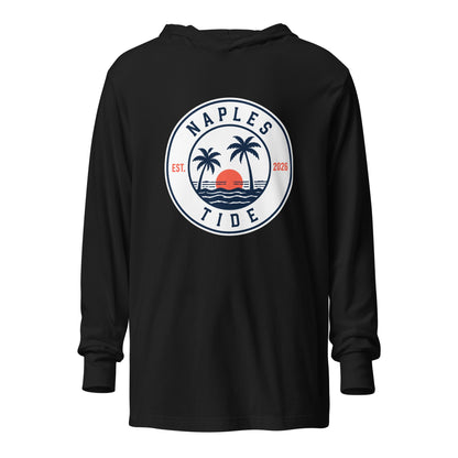 Performance | Hooded Long Sleeve T Shirt | Naples Tide | Badge Logo