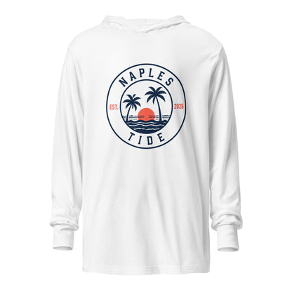 Performance | Hooded Long Sleeve T Shirt | Naples Tide | Badge Logo