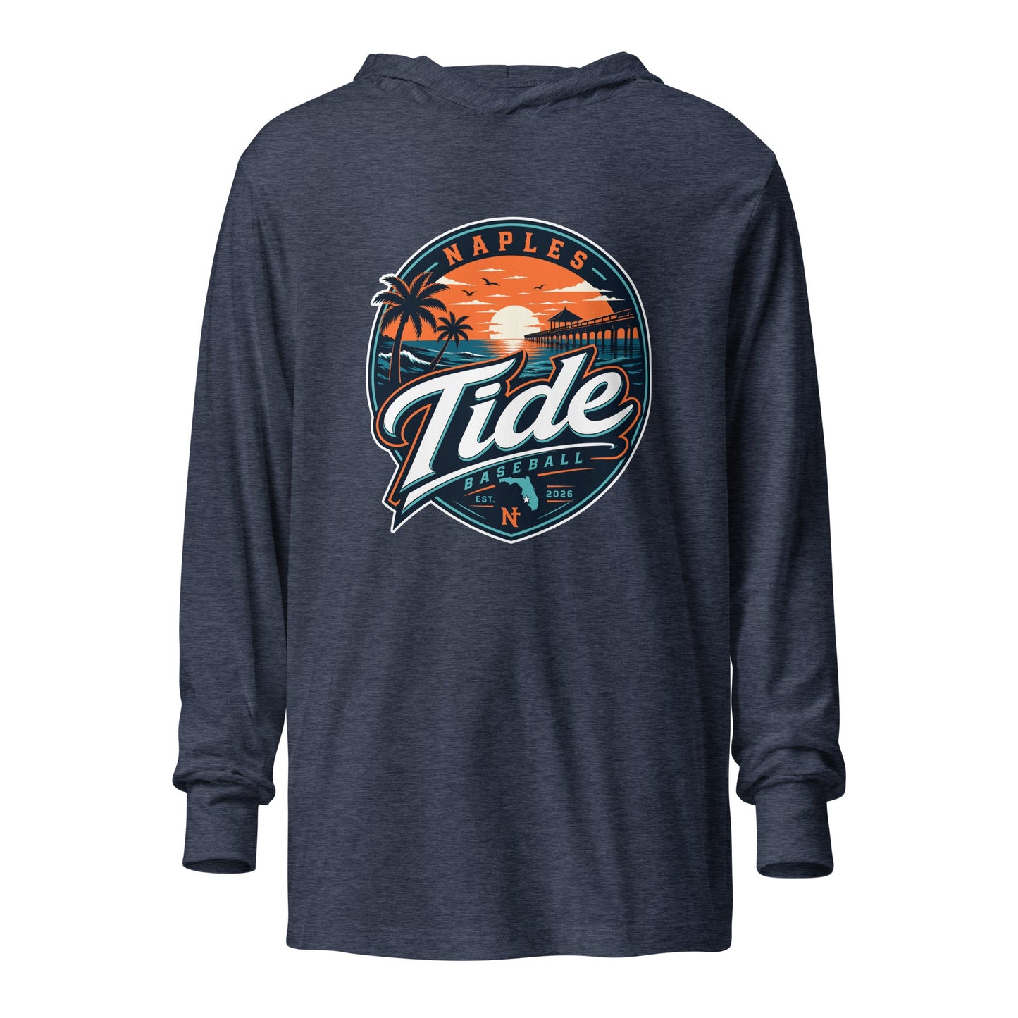 Performance | Hooded Long Sleeve T Shirt | Naples Tide | Enblem Logo