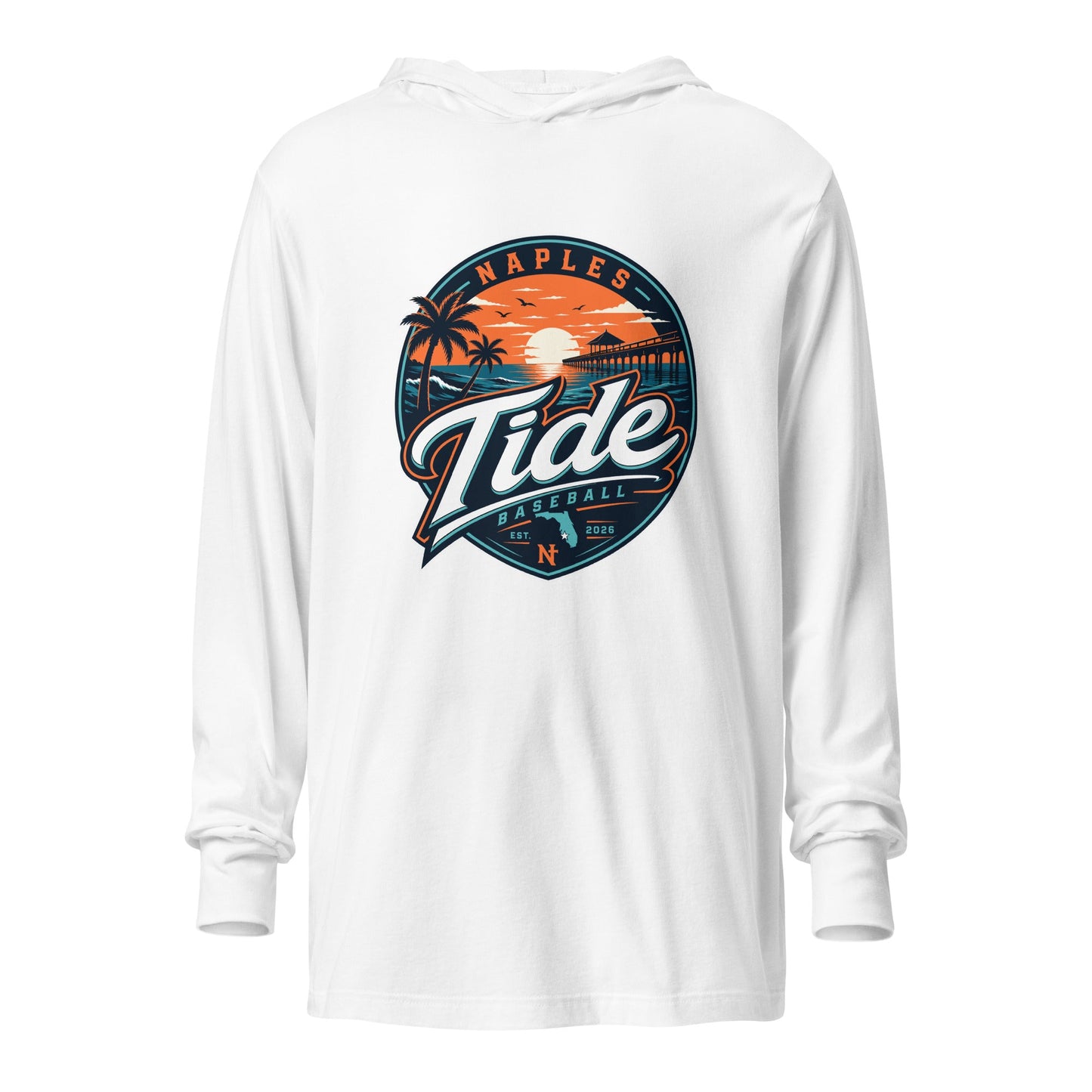 Performance | Hooded Long Sleeve T Shirt | Naples Tide | Enblem Logo