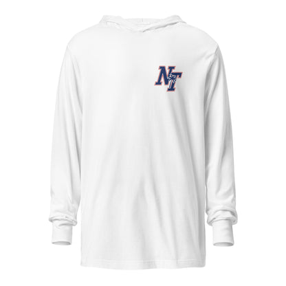 Performance | Hooded Long Sleeve T Shirt | Naples Tide | NT Lettermark Logo