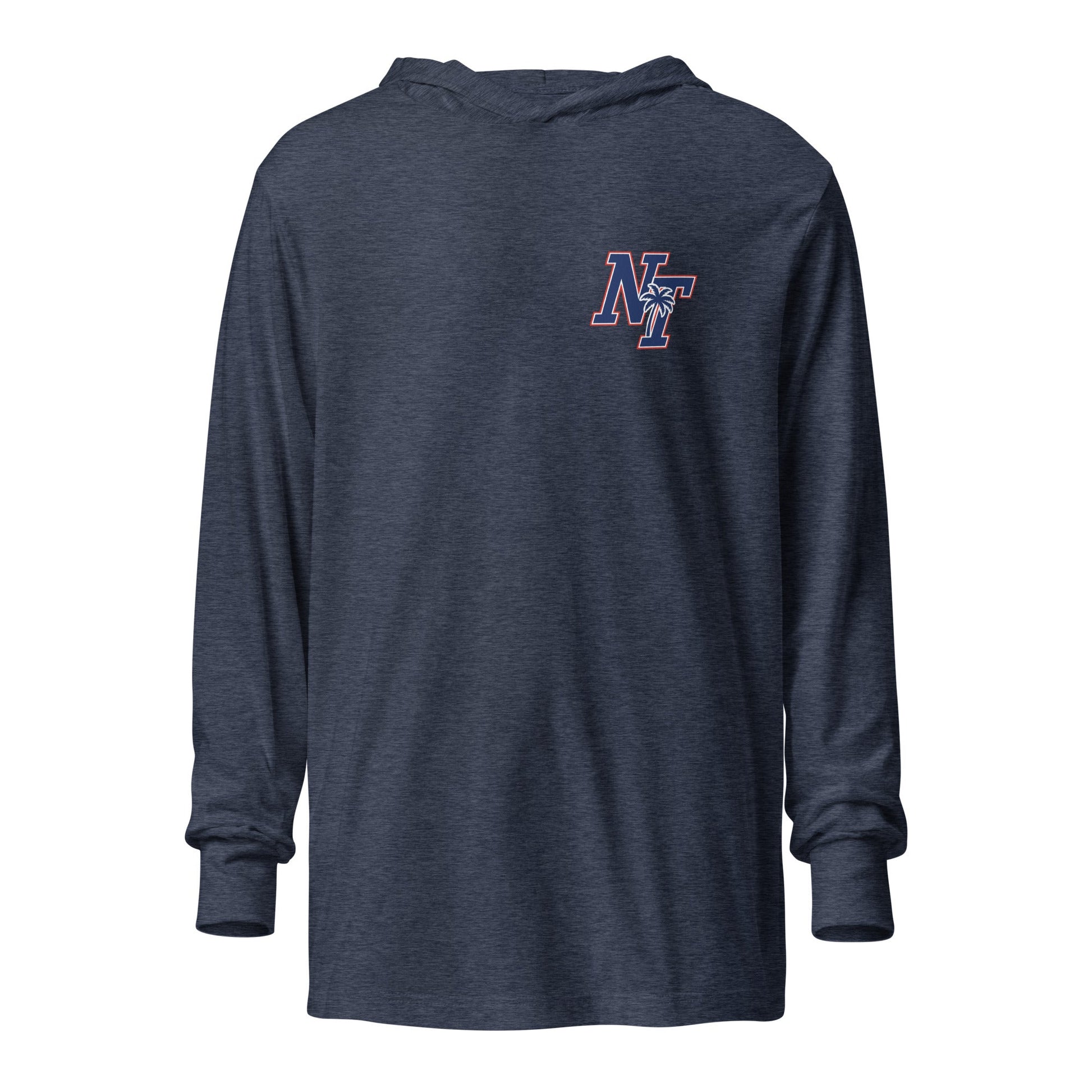Performance | Hooded Long Sleeve T Shirt | Naples Tide | NT Lettermark Logo