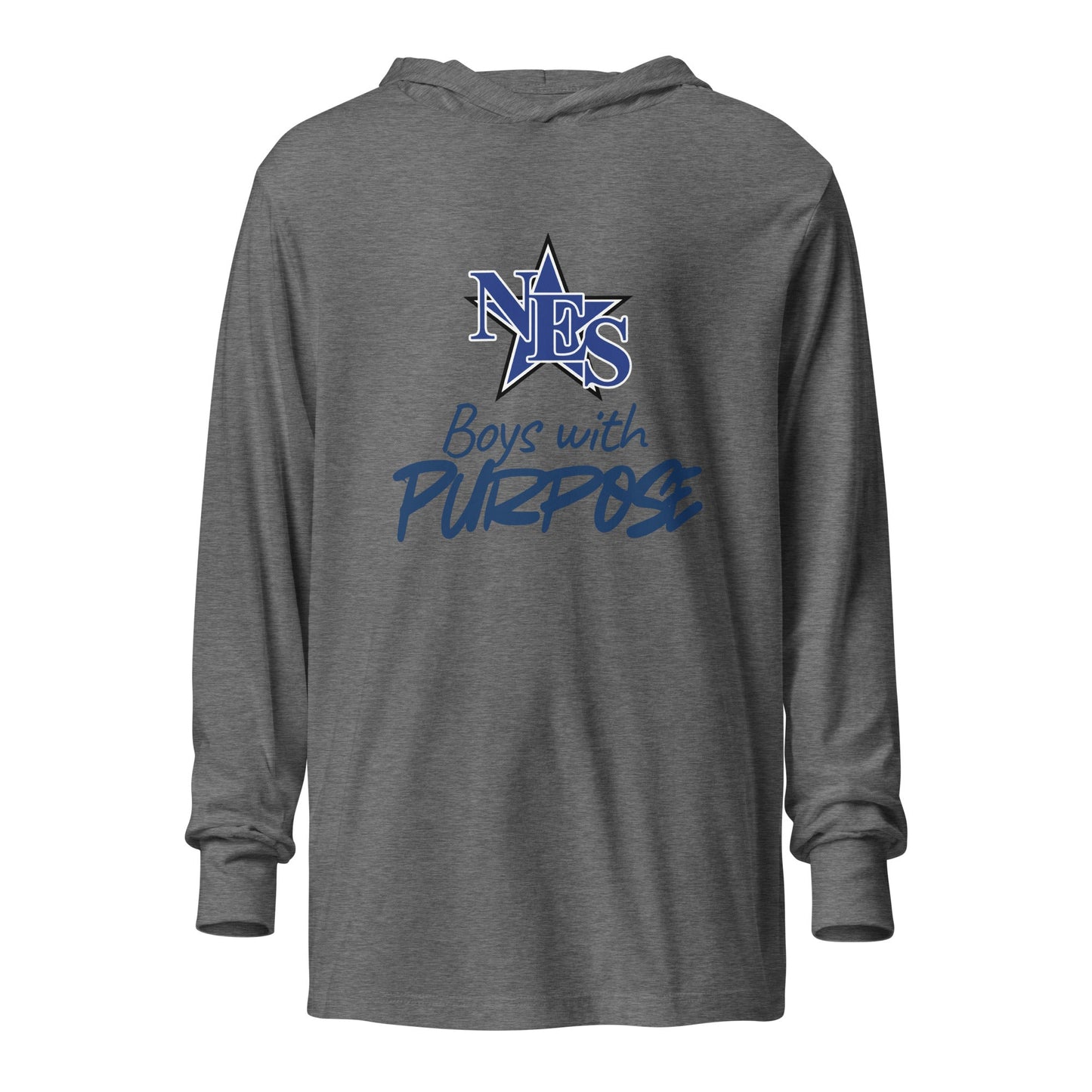 Performance | Hooded Long Sleeve T Shirt | NES - Boys with Purpose | Boys with Purpose Logo