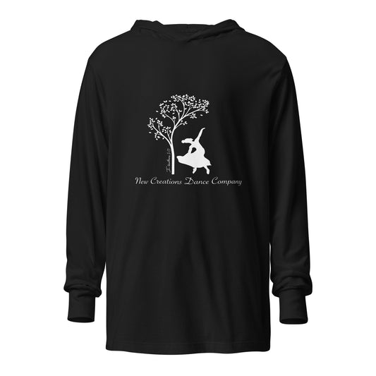Performance | Hooded Long Sleeve T Shirt | New Creations Dance Company | Alt Logo